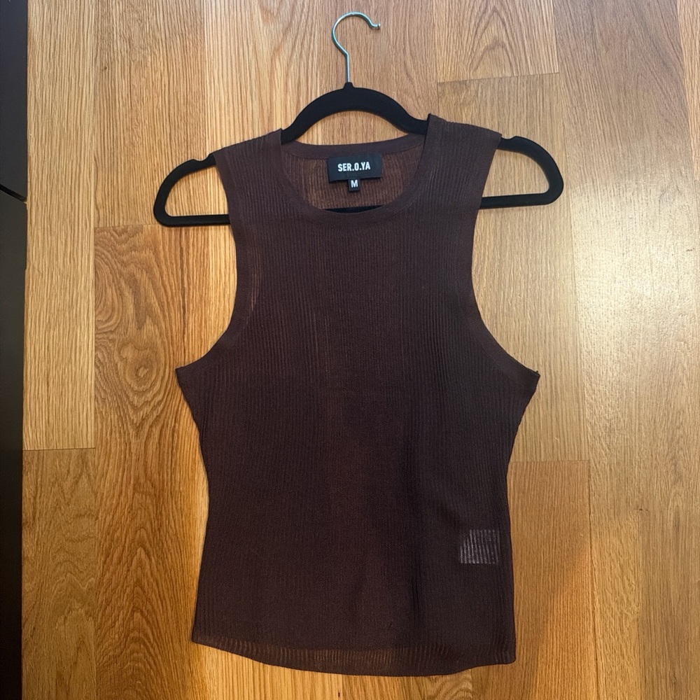 SER.O.YA Chocolate Brown Tank Top